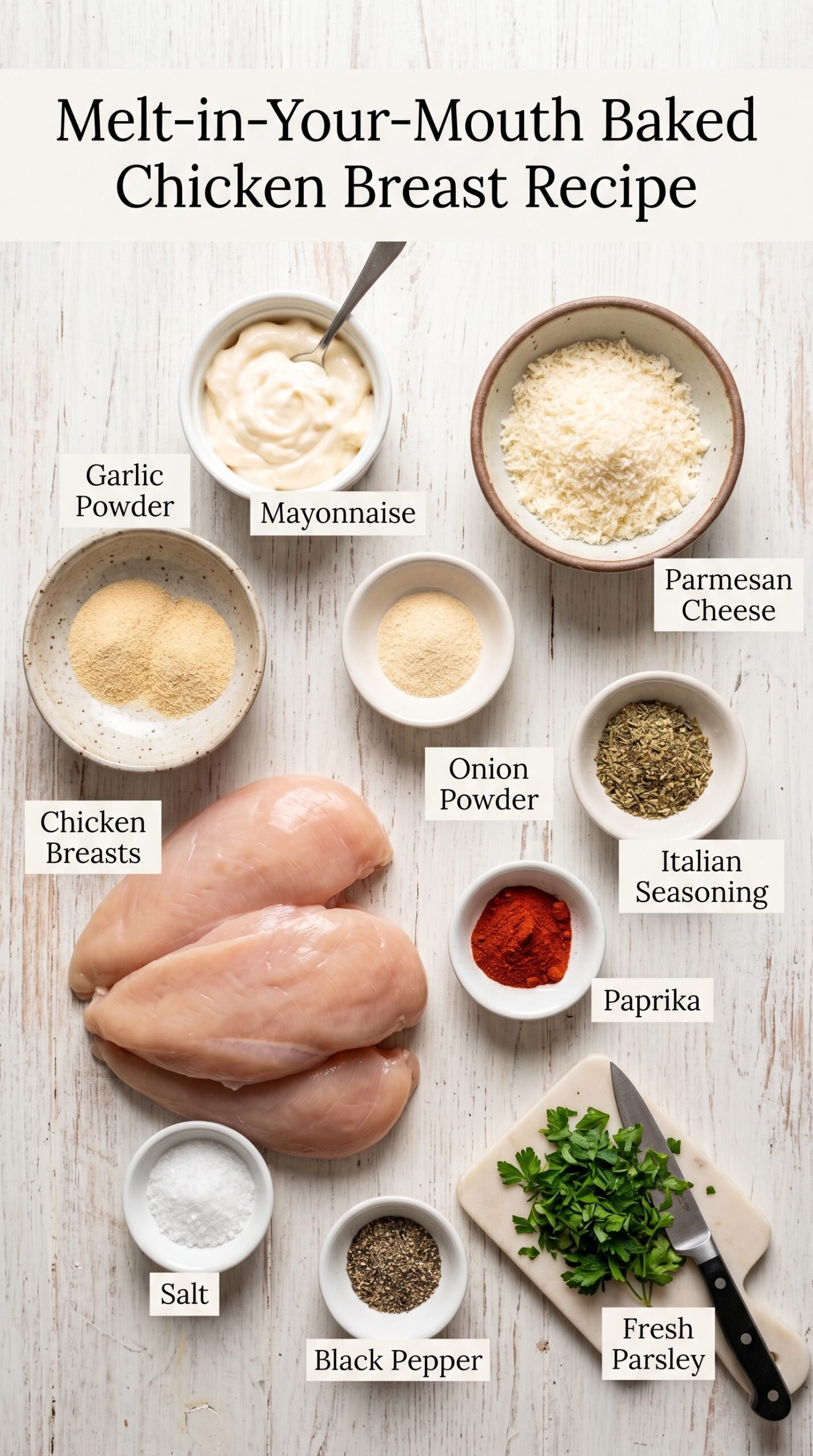 Melt-in-Your-Mouth Baked Chicken Breast Recipe recipe ingredients