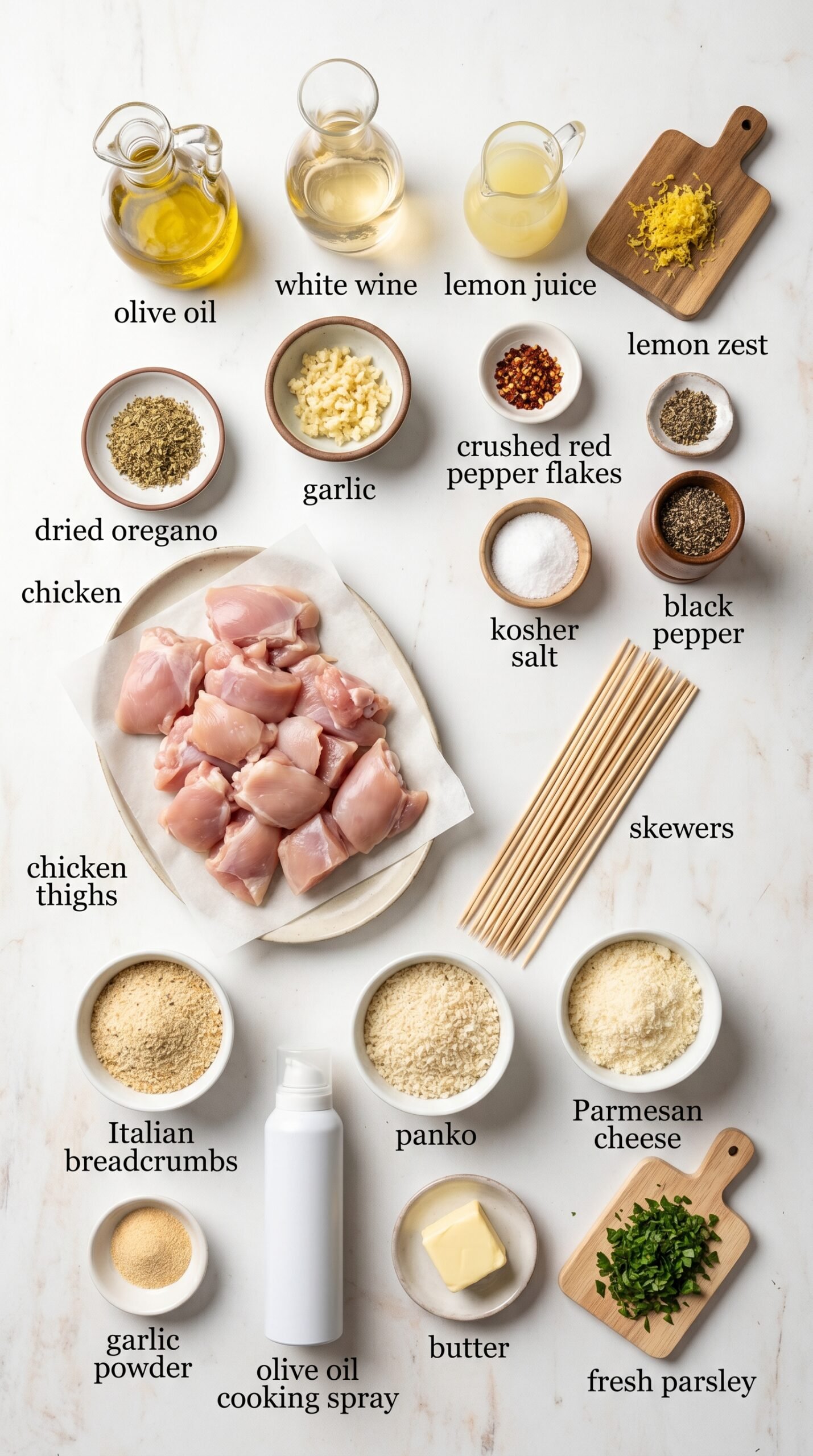 Lemon Garlic Butter Chicken Spiedini recipe ingredients