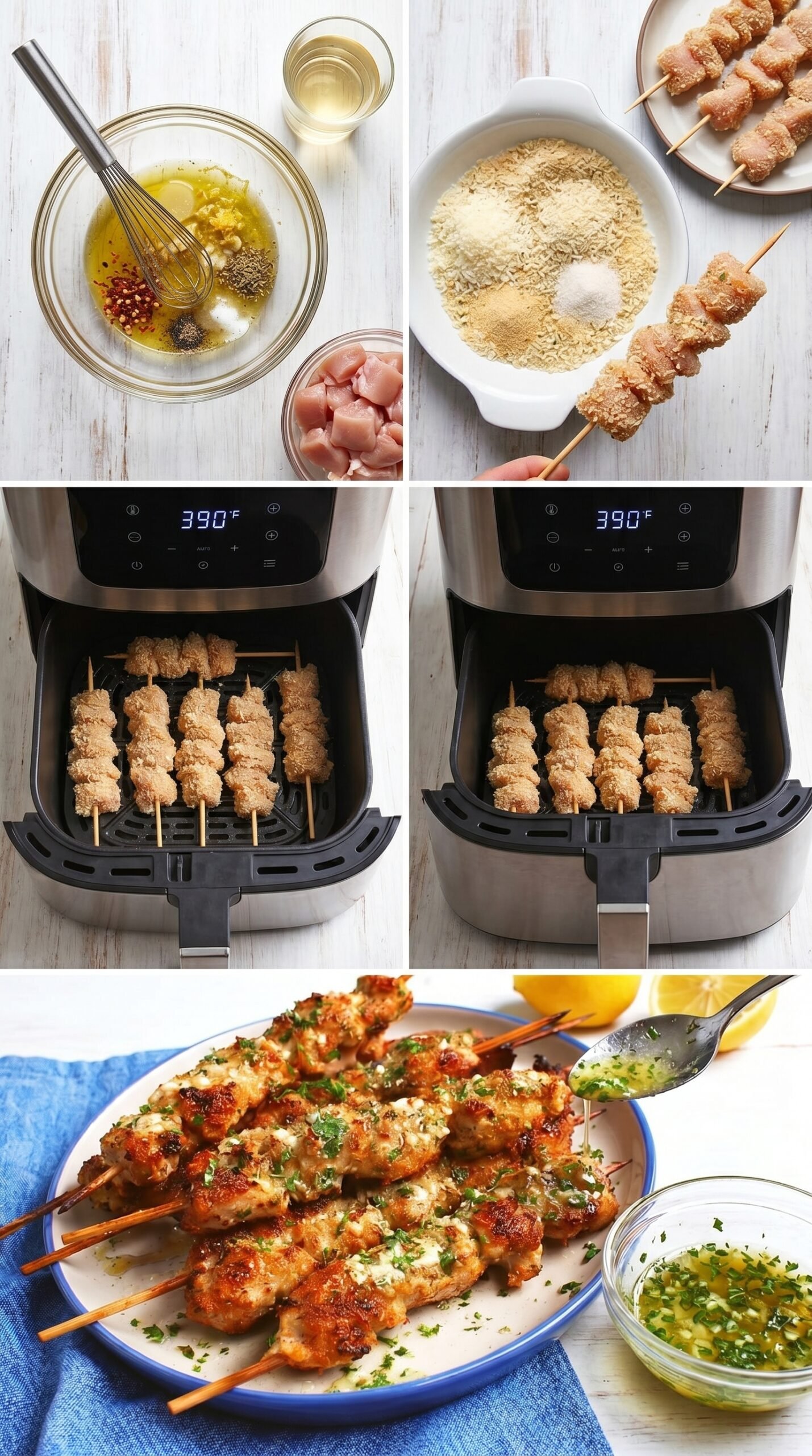 Lemon Garlic Butter Chicken Spiedini recipe instructions