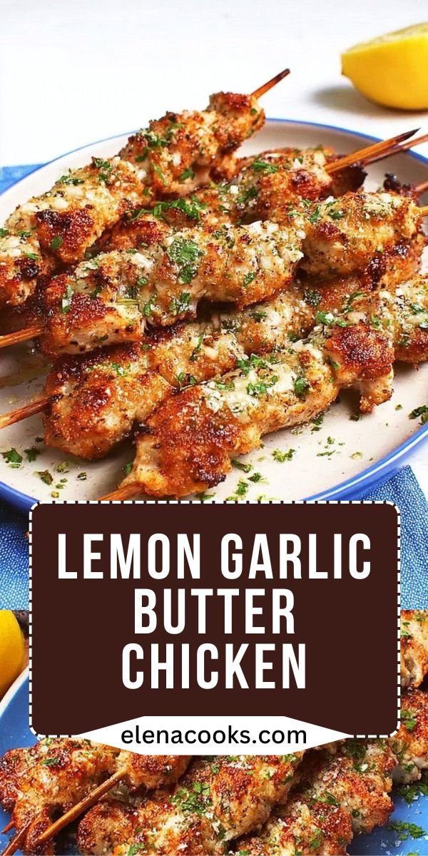 Lemon Garlic Butter Chicken Spiedini save this recipe