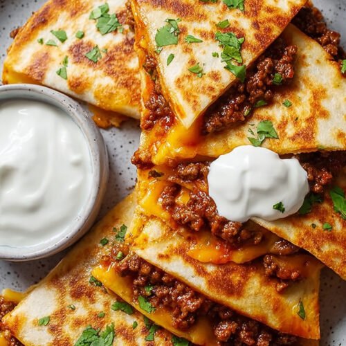 Ground Beef Quesadillas With A Crispy Golden-Brown Crust extra recipe photo