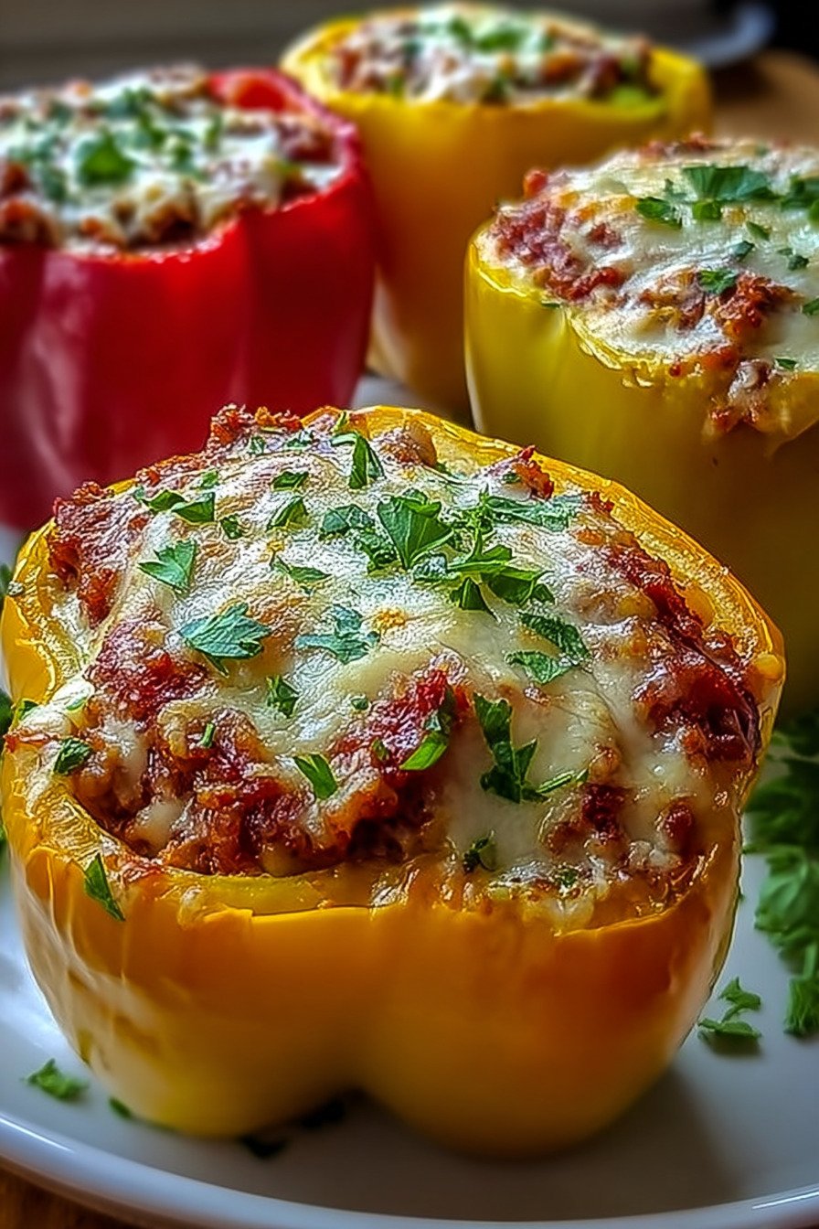 Keto Cream Cheese Stuffed Bell Peppers for an Easy Low Carb Dinner final result