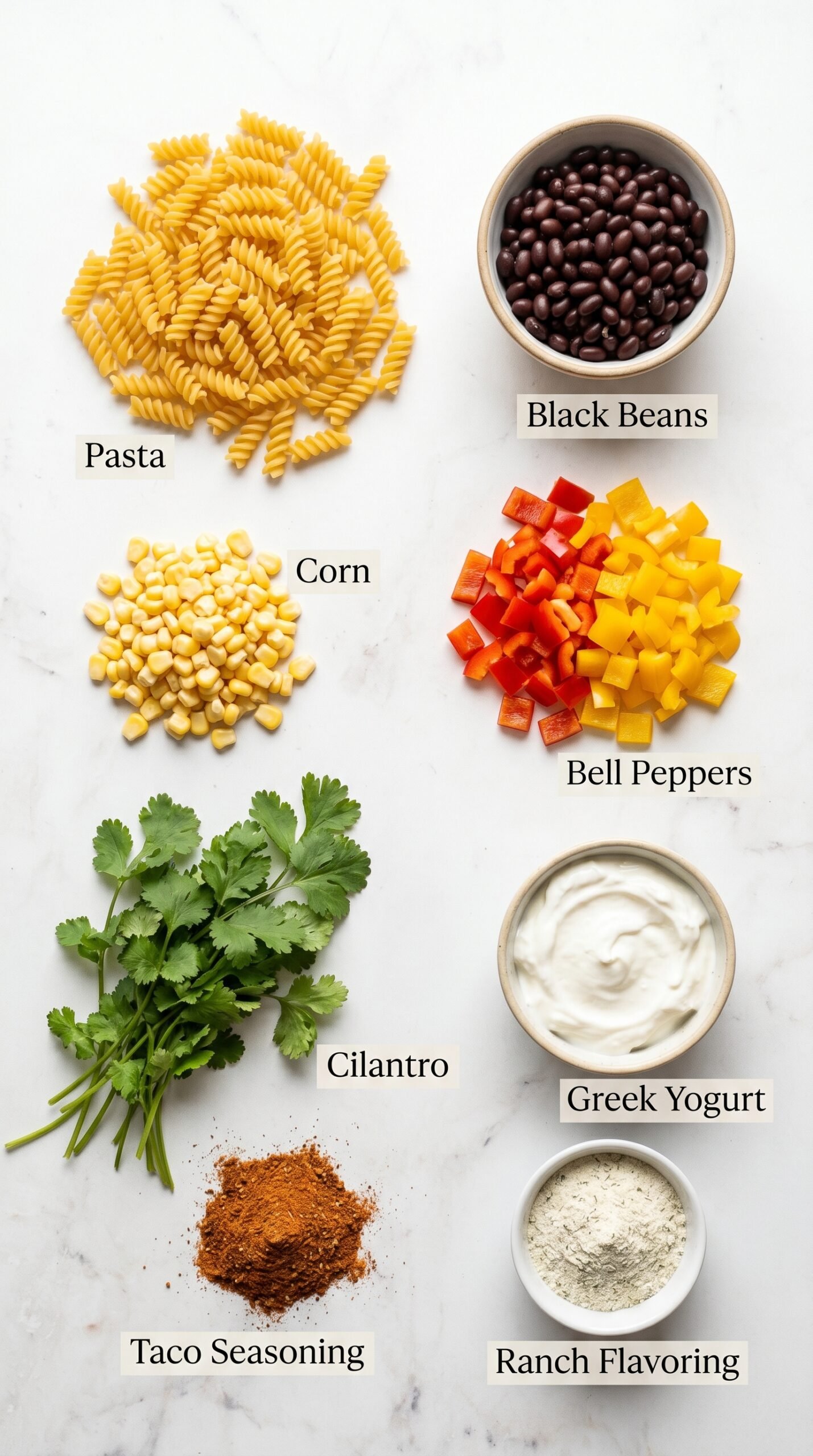 Zesty Southwestern Pasta Salad That’s Perfect for Any Occasion recipe ingredients
