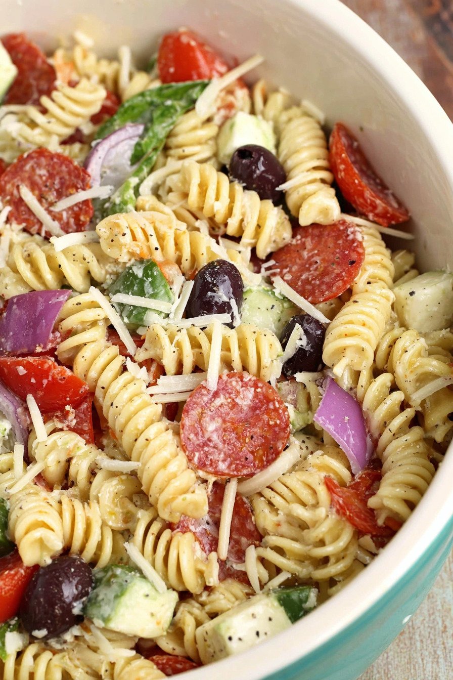 Classic Pasta Salad With Italian Vinaigrette final result