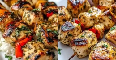 Easy Greek Marinated Chicken Kabobs recipe photo