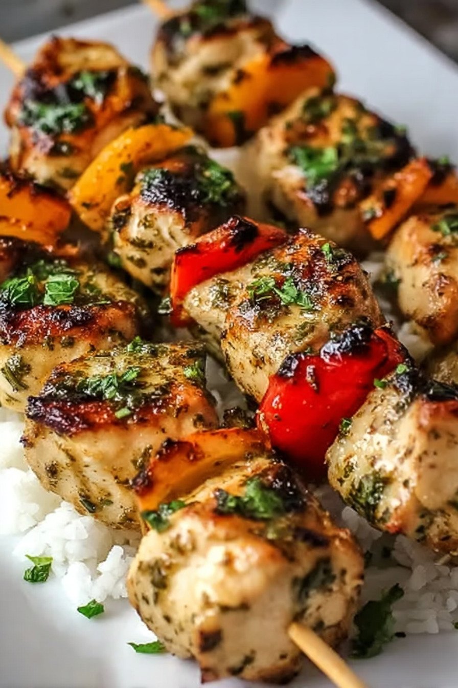 Easy Greek Marinated Chicken Kabobs final result