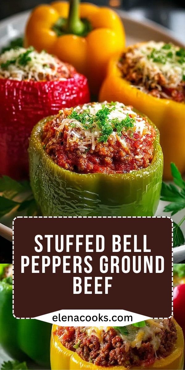 Classic Ground Beef Stuffed Bell Peppers save this recipe