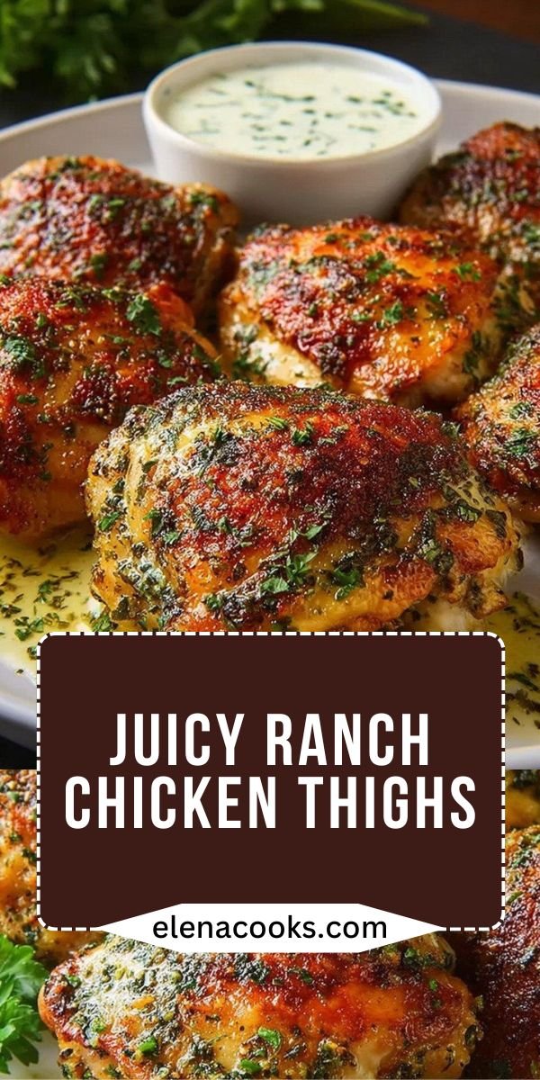 Ranch Chicken Thighs Bake for Juicy Oven-Baked Chicken save this recipe