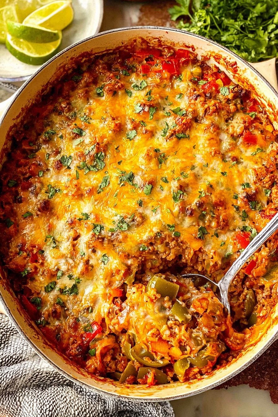 Cheesy Stuffed Pepper Casserole for an Easy Ground Turkey Dinner recipe tips