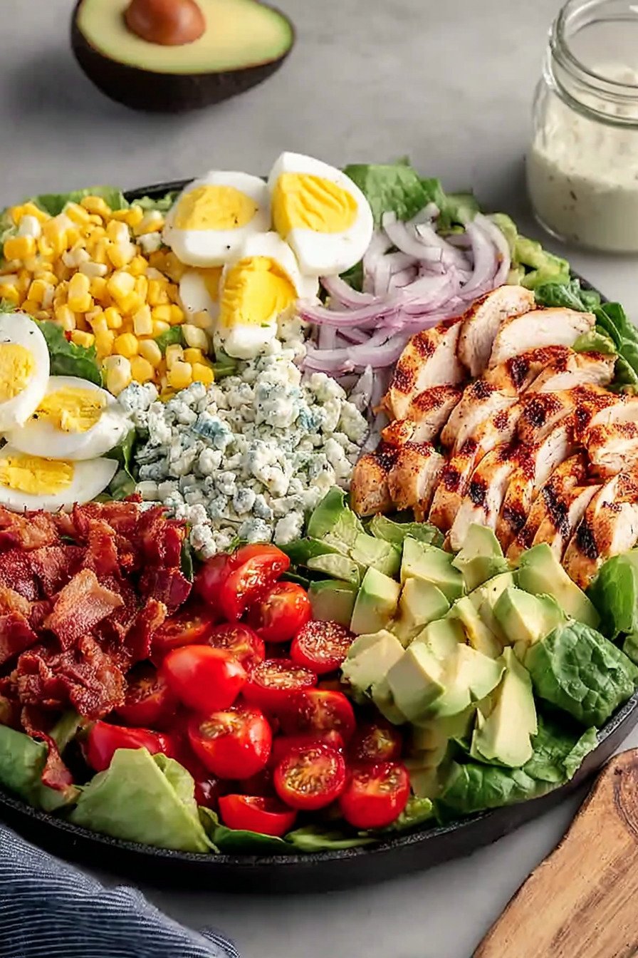 High Protein Chick Fil A Cobb Salad for a Healthy Cobb Salad Lunch final result