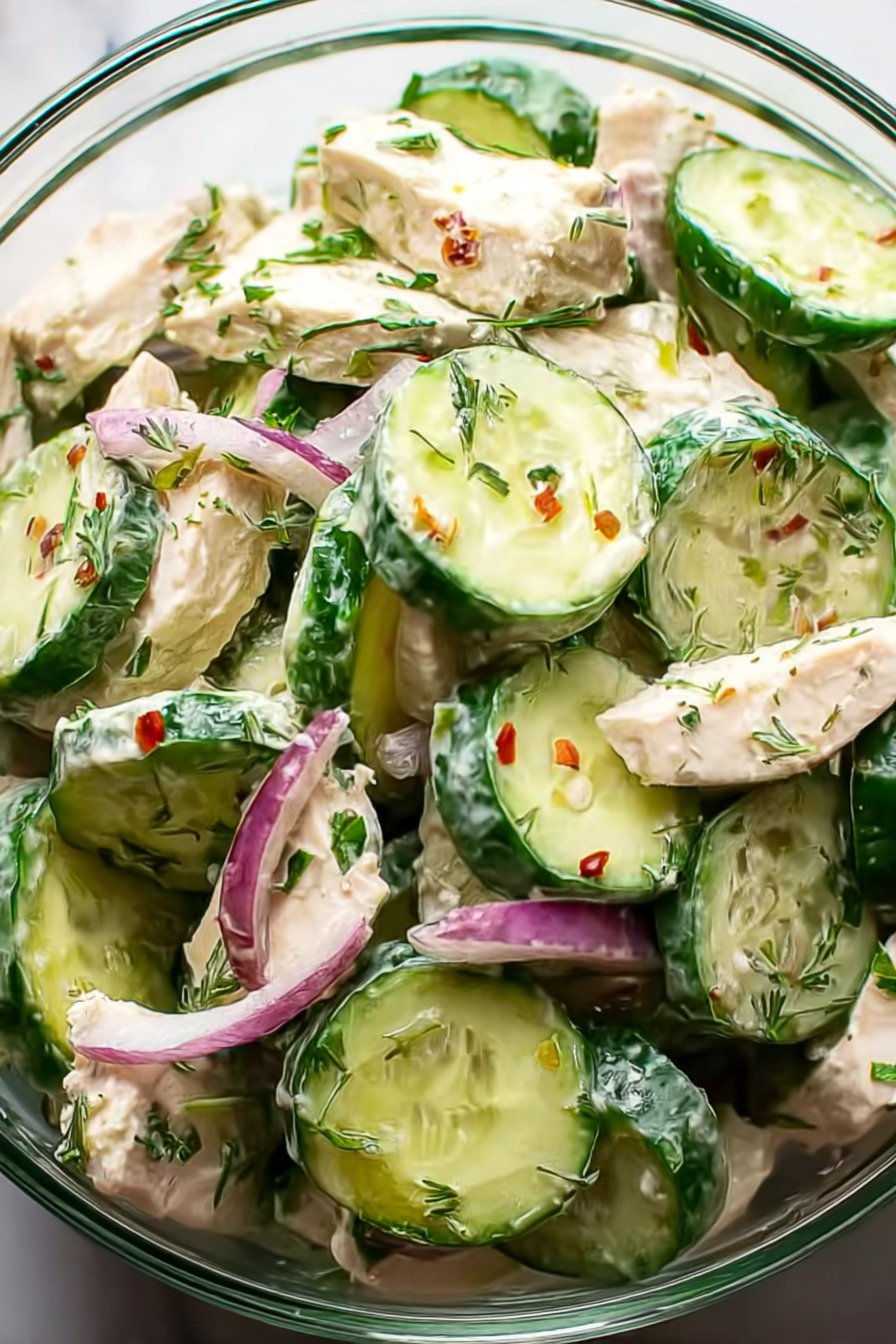 Delicious High Protein Cucumber Salad Recipe final result
