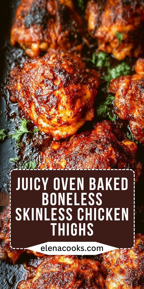 30-Min Oven Baked Boneless Skinless Chicken Thighs save this recipe