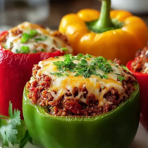 Classic Ground Beef Stuffed Bell Peppers extra recipe photo