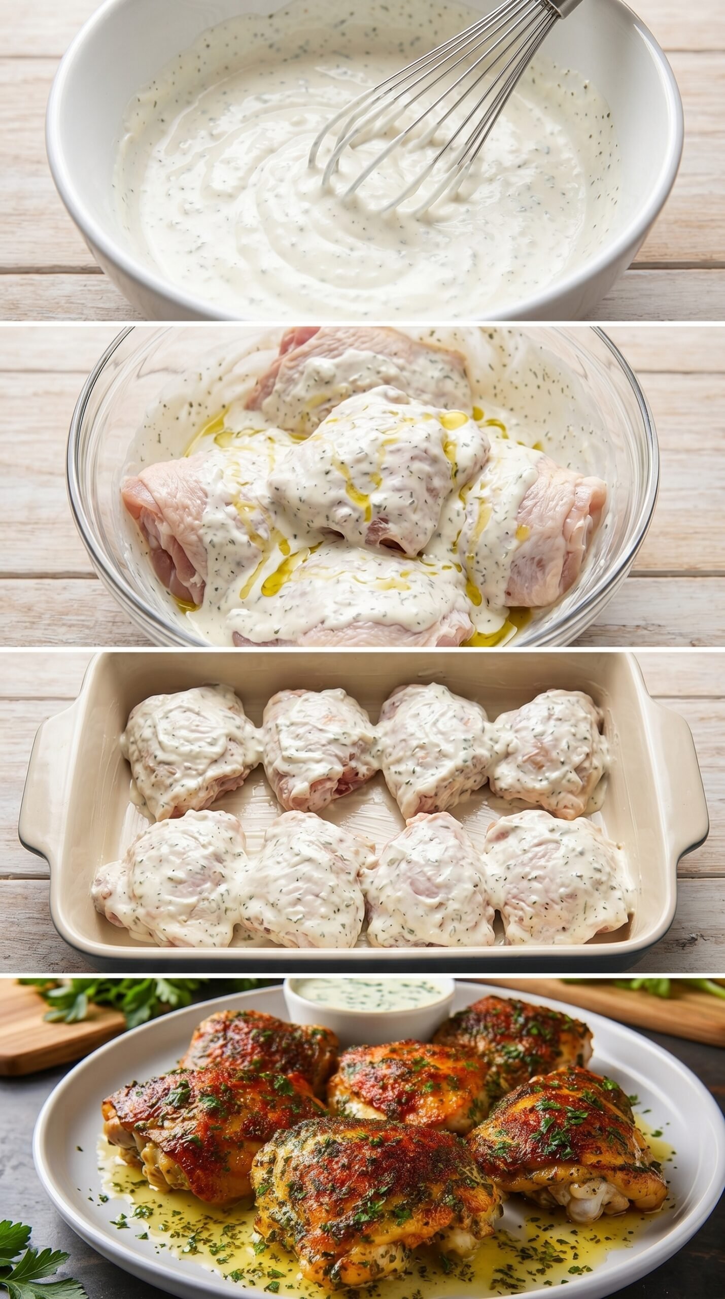 Ranch Chicken Thighs Bake for Juicy Oven-Baked Chicken recipe instructions