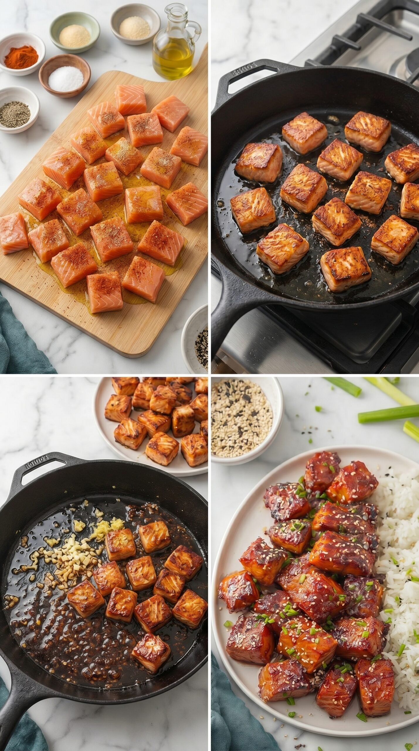 Mouthwatering Honey Garlic Salmon Bites: A 25 Mins Recipe You’ll Make Again and Again recipe instructions
