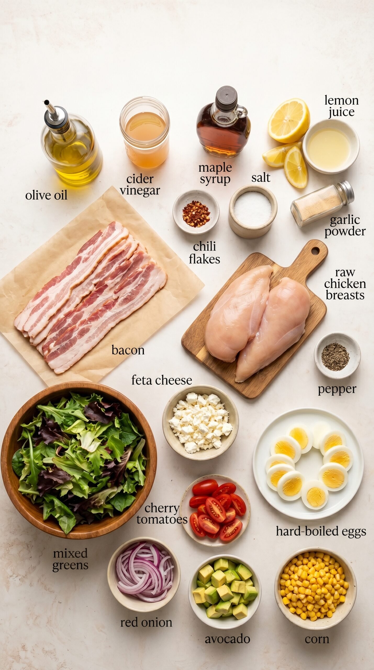 High Protein Chick Fil A Cobb Salad for a Healthy Cobb Salad Lunch recipe ingredients