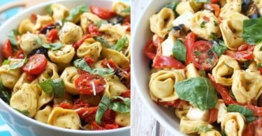 Yummy Roasted Red Pepper and Parmesan Tortellini Salad recipe photo